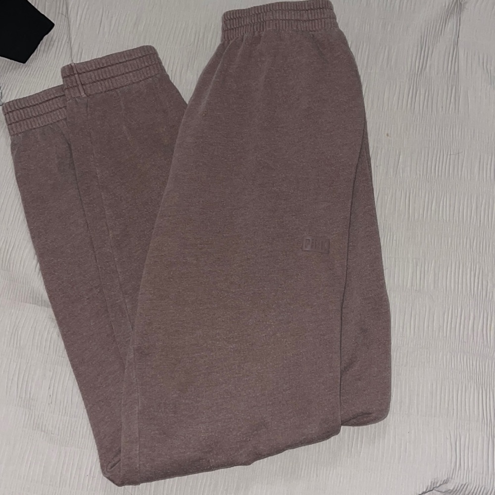 PINK- brown sweatpants